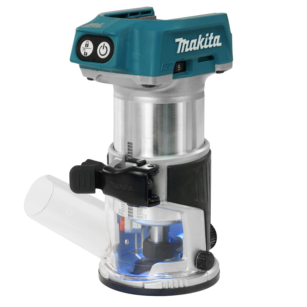 Makita DRT50ZX4 18V Li-Ion LXT Brushless Router Trimmer - Batteries and Charger Not Included & DTM51Z Multi-Tool, 18 V,Blue