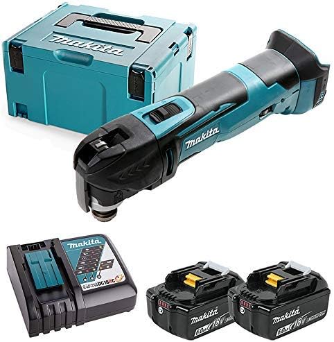 Makita DTM51 18v Multitool Keyless with 2 x 6Ah Batteries, Charger & Case