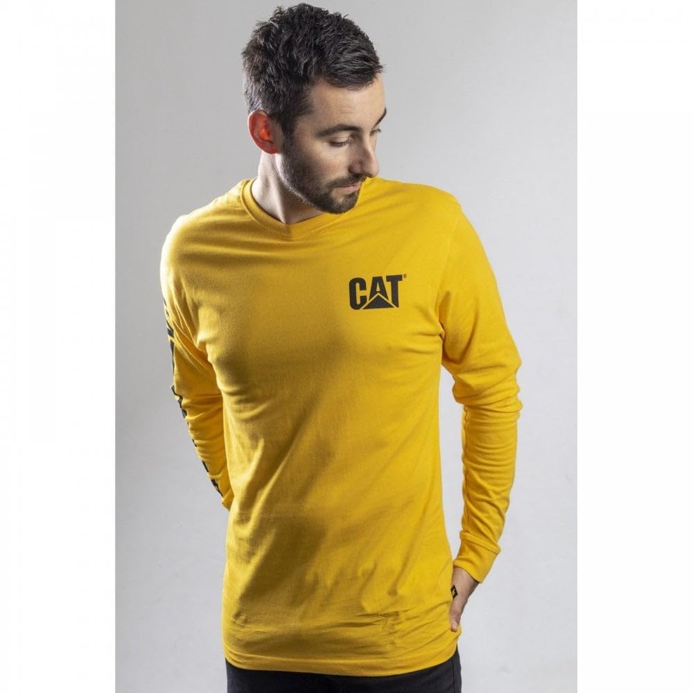 CAT Men's Trademark Banner Long Sleeve T-Shirt