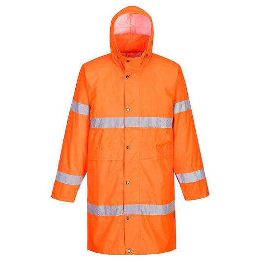 Portwest Hi-Vis Coat 100cm, Size: XXXL, Colour: Orange, H442ORRXXXL