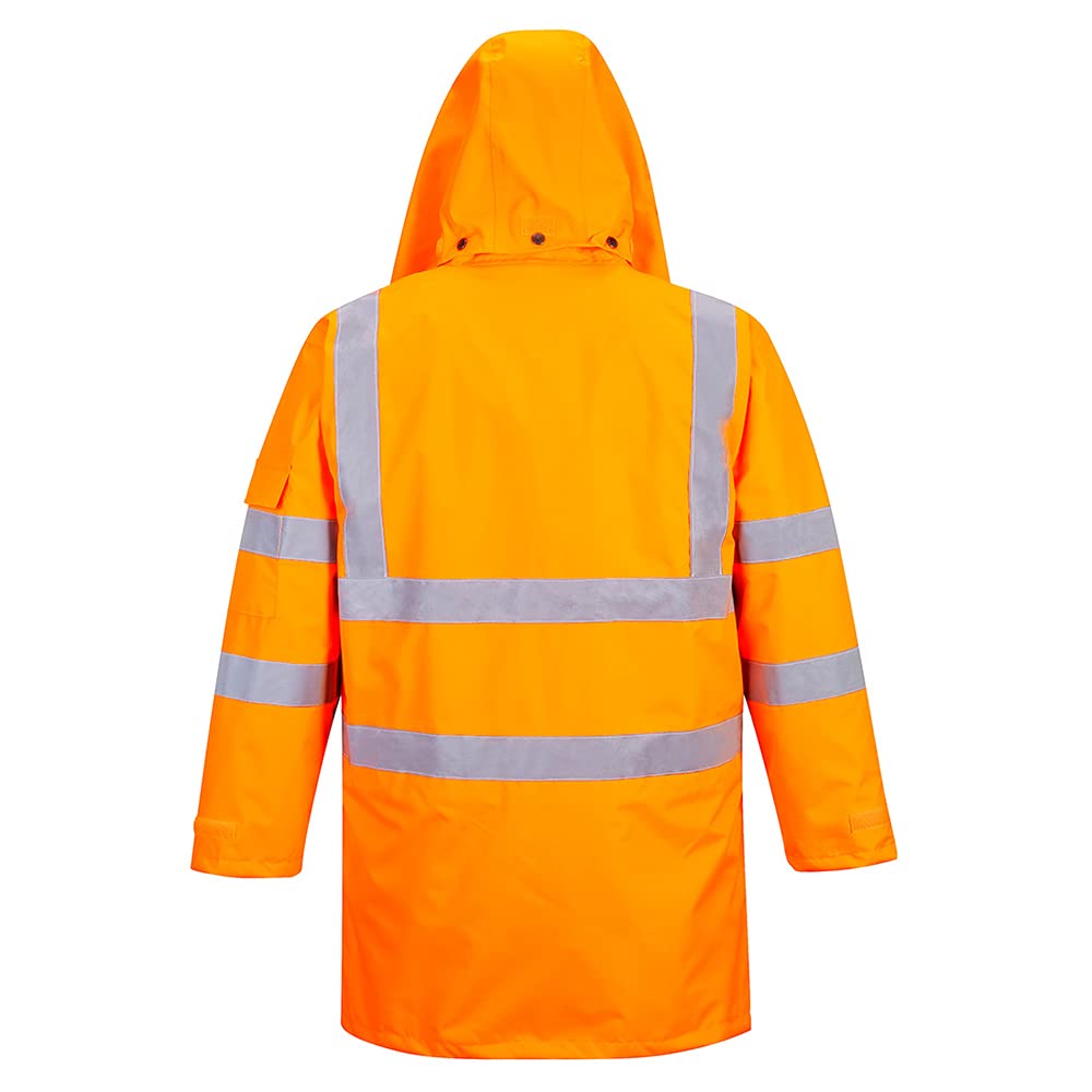 Portwest RT27 Waterproof Hi-Vis Breathable 7-in-1 Traffic Jacket Orange, 3X-Large