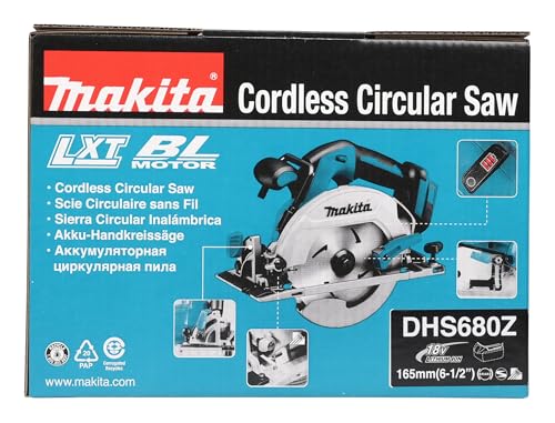 Makita DHS680Z 18V Li-Ion LXT 165mm Brushless Circular Saw - Batteries and Charger Not Included