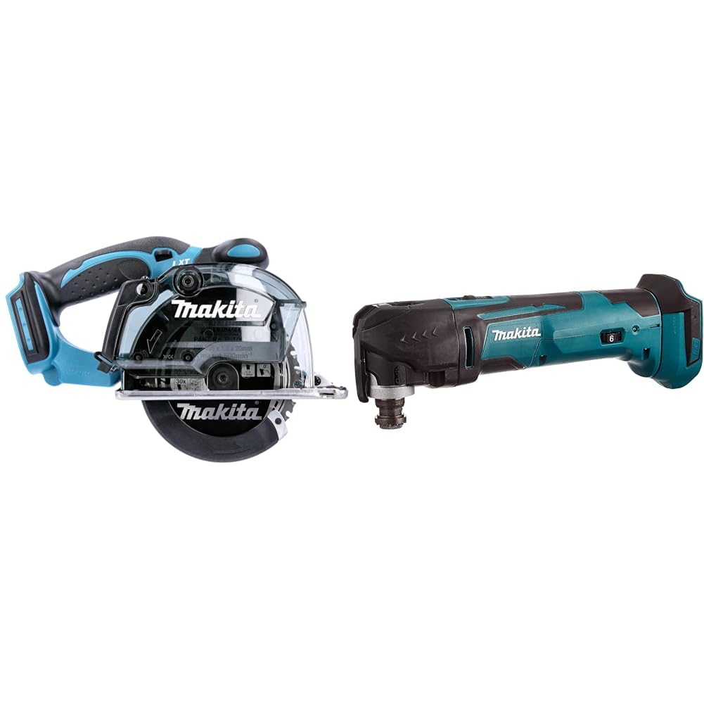 Makita DCS552Z 18V Li-Ion LXT 136mm Metal Saw - Batteries and Charger Not Included & DTM51Z Multi-Tool, 18 V,Blue