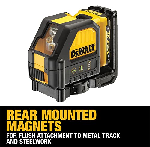 DEWALT 2-Way Self Levelling Cross Line Green Beam Laser with Battery XR 12V 2.0Ah Li-Ion and Charger DCE088D1G