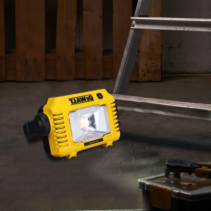 DEWALT DCL077 Battery-Powered Construction Light 2000 Lumen Building Site Light Bulb 3 Level Light Strength Setting