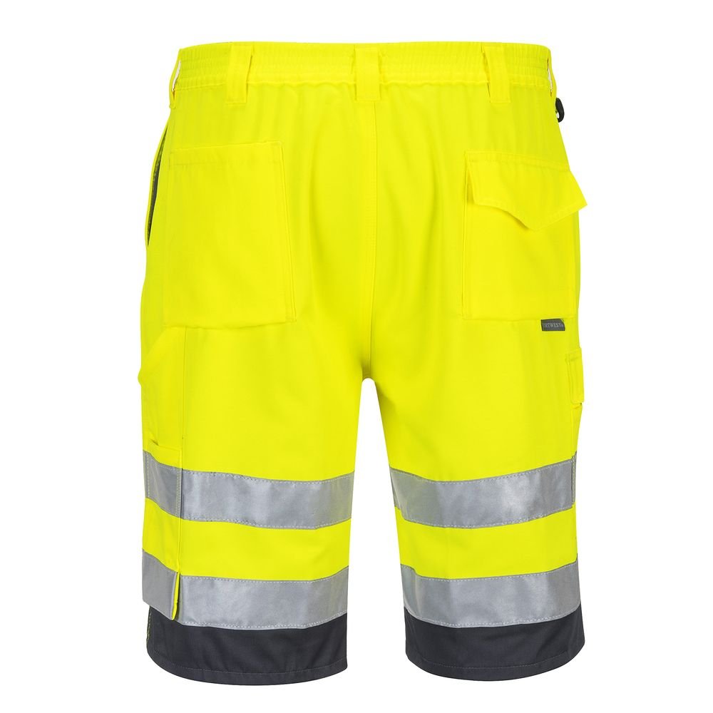 Portwest Hi-Vis Poly-cotton Shorts, Size: L, Colour: Orange/Navy, E043ONRL