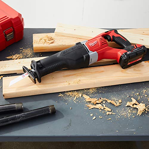 Milwaukee 2621-20 M18 18V Lithium Ion Cordless Sawzall 3,000RPM Reciprocating Saw with Quik Lok Blade Clamp and All Metal Gearbox