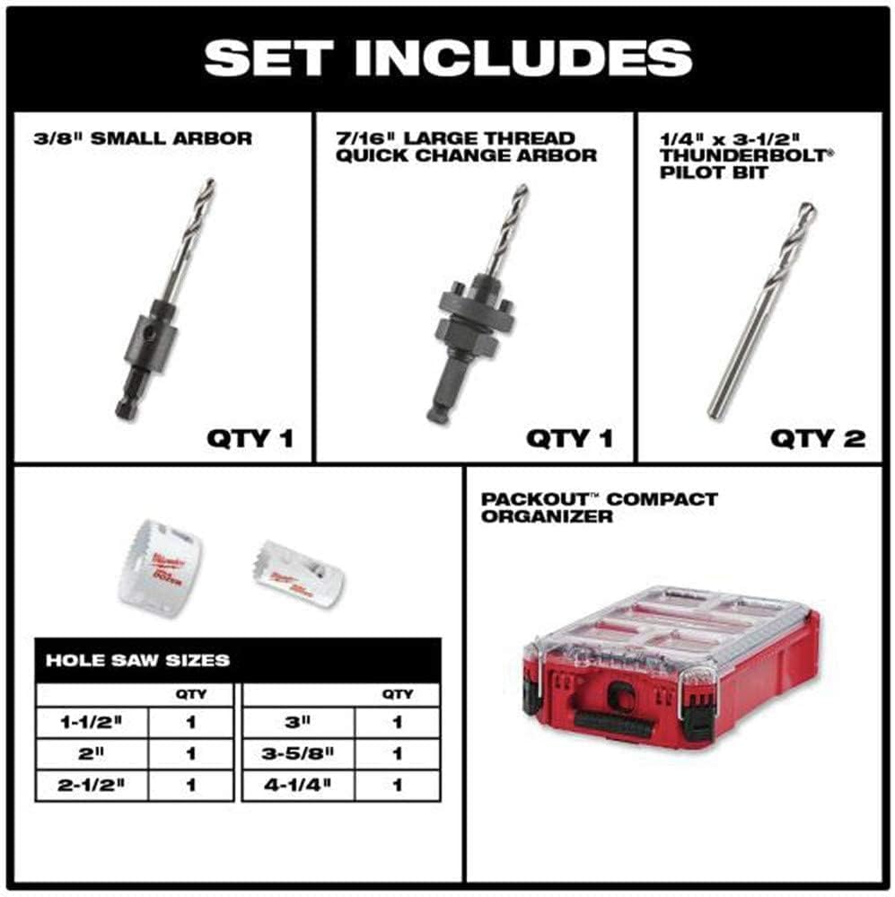 10pc Bi-Metal Hole Saw Packout Kit