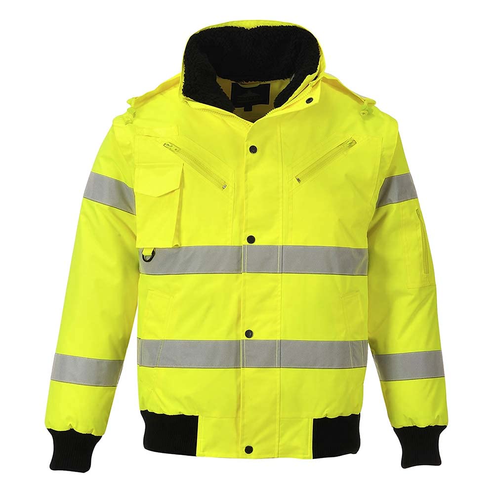 Portwest Hi-Vis 3-in-1 Bomber Jacket, Size: S, Colour: Orange, C467ORRS