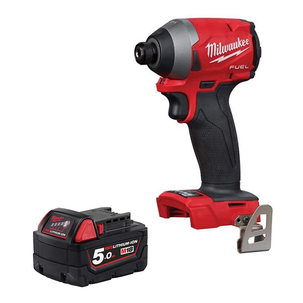 Milwaukee M18FID2-0 18v M18 Li-ion Fuel GEN 3 Impact Driver 1x 5Ah Battery M18B5 Black