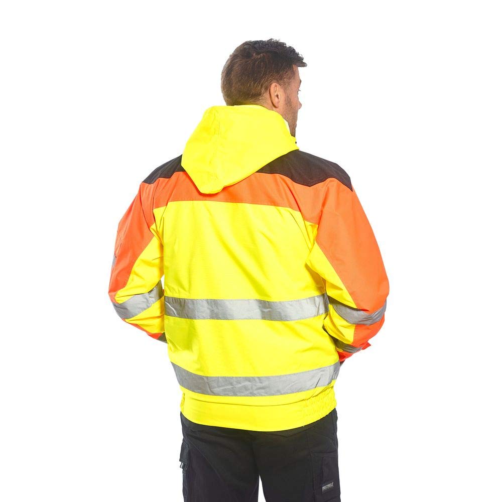 Portwest Contrast Plus Bomber Jacket, Size: S, Colour: Yellow, S464YERS