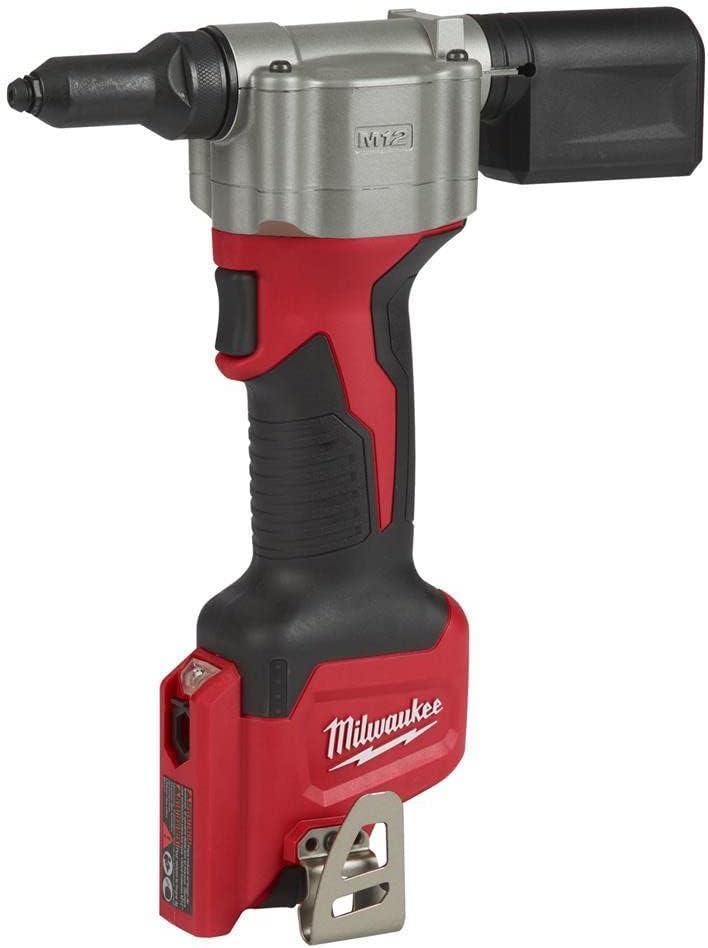 Milwaukee M12BPRT-201X Pop Rivet Tool Kit & M12B2 2.0Ah Lithium-Ion Battery - Red