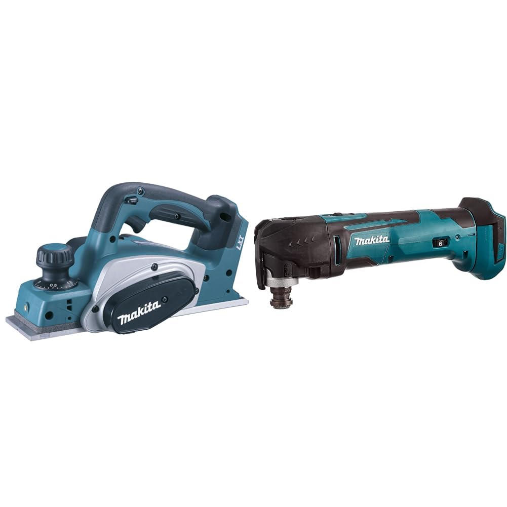 Makita DKP180Z 18V Li-Ion LXT Planer - Batteries and Charger Not Included & DTM51Z Multi-Tool, 18 V,Blue