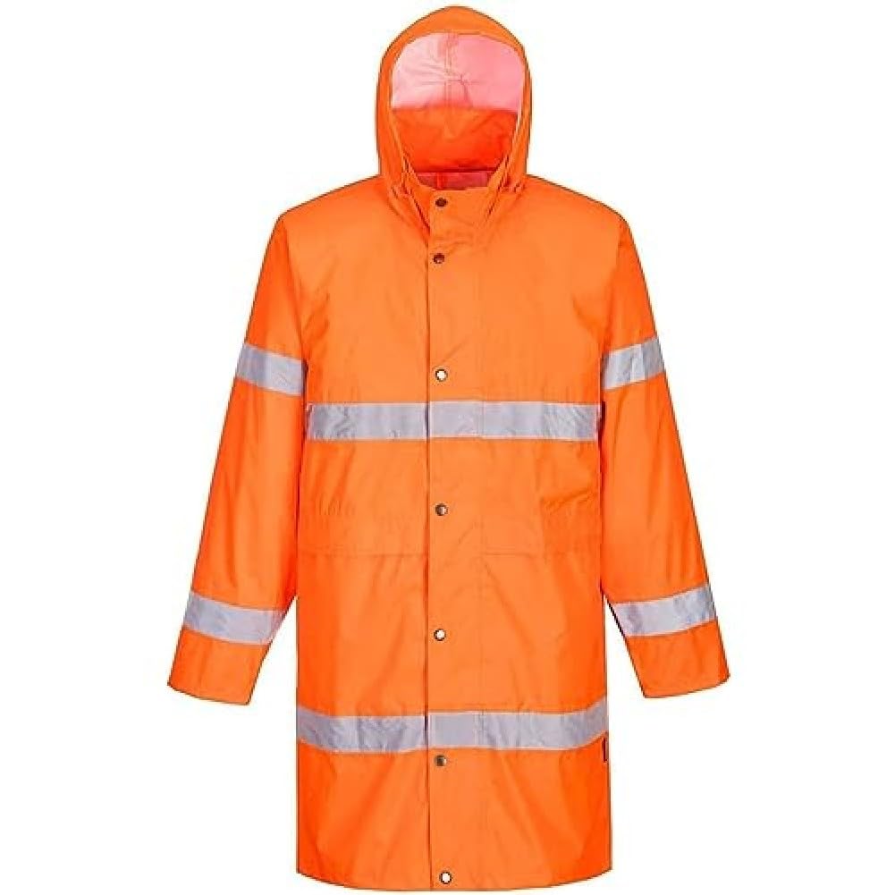 Portwest Hi-Vis Coat 100cm, Size: XXXL, Colour: Orange, H442ORRXXXL