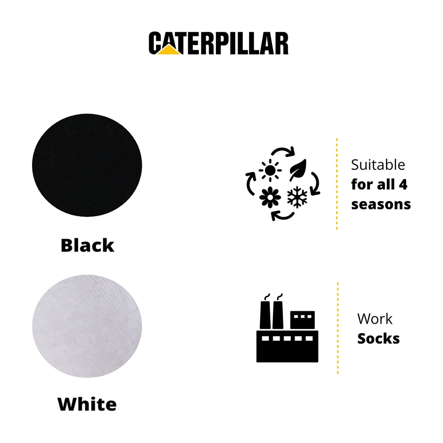 Caterpillar 6 Pairs Ankle Length Sneaker Socks - For Any Use - Reinforced Toe and Heel - in Cotton