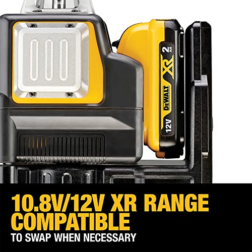 DEWALT Self Levelling Multi Line 3 x 360 Degrees Green Beam Laser 12V MAX* with Battery 2.0Ah Li-Ion and Charger Carry Case DCE089D1G