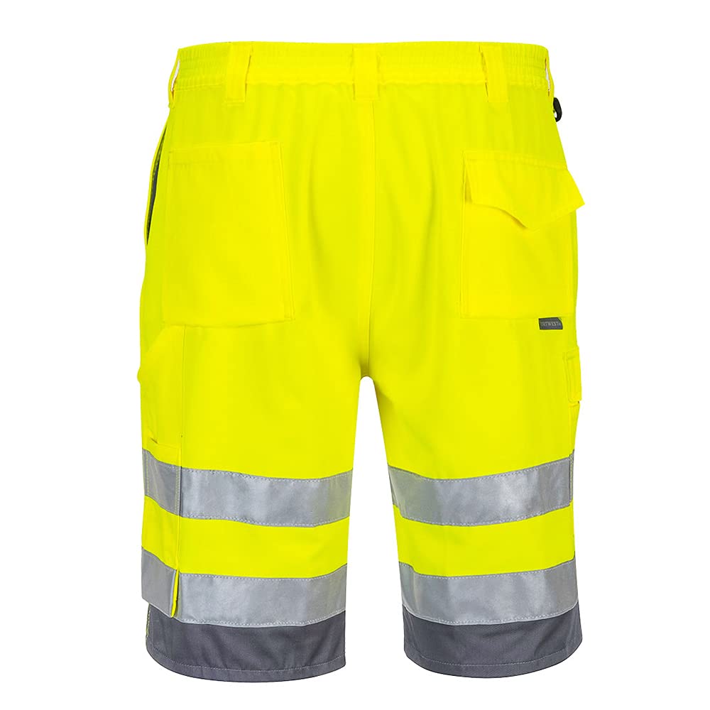 Portwest Hi-Vis Poly-cotton Shorts, Size: L, Colour: Orange/Navy, E043ONRL