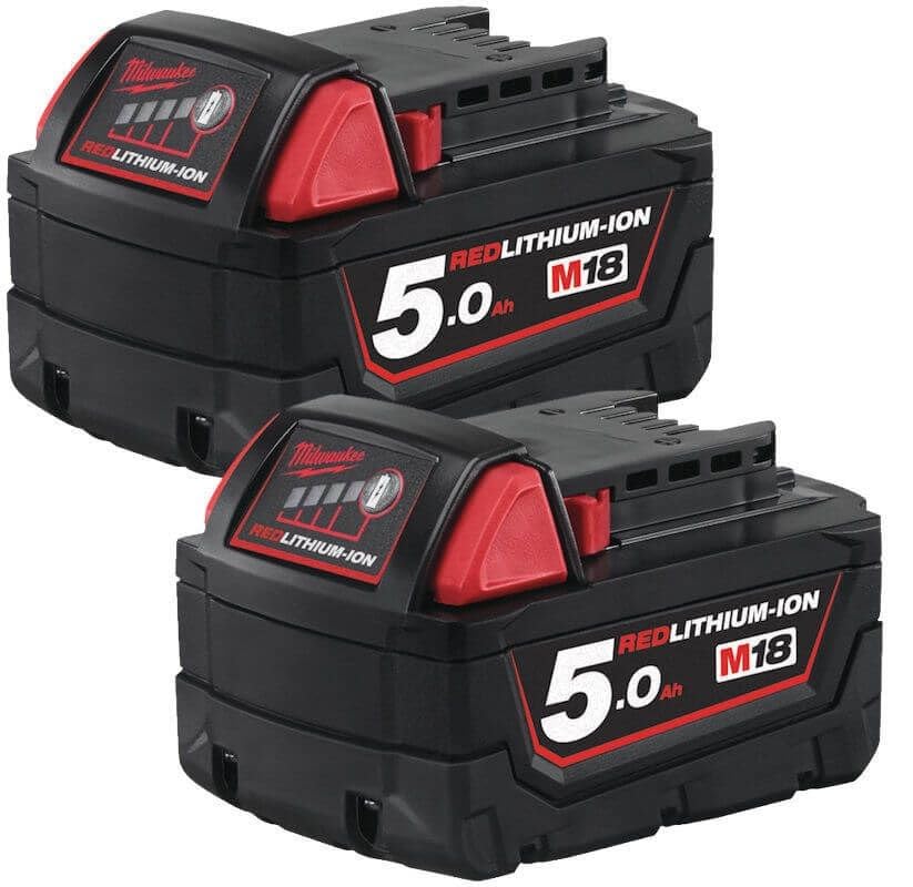 M18 B5 REDLITHIUM-ION™ Slide Battery Pack 18V 5.0Ah Li-ion, Black