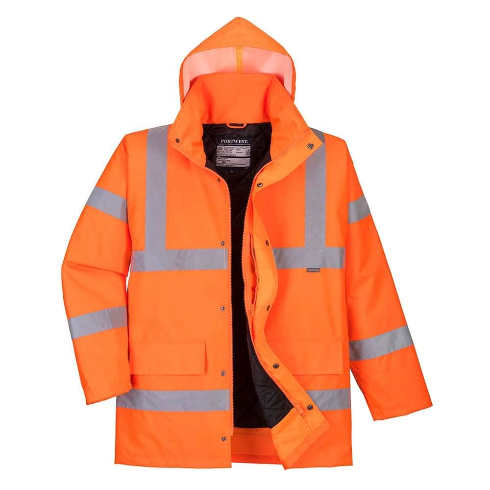 Portwest Hi-Vis Traffic Jacket, Size: XXL, Colour: Orange, RT30ORRXXL