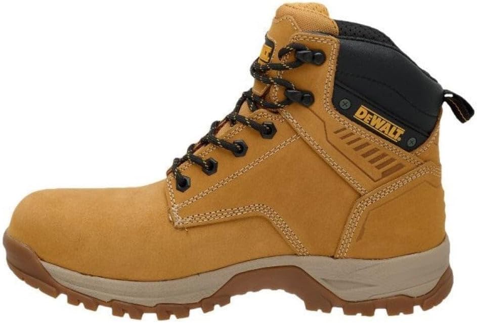 DeWalt Cranson Mens Nubuck Steel Toe Cap Work Safety Ankle Boots (Honey, UK 8)