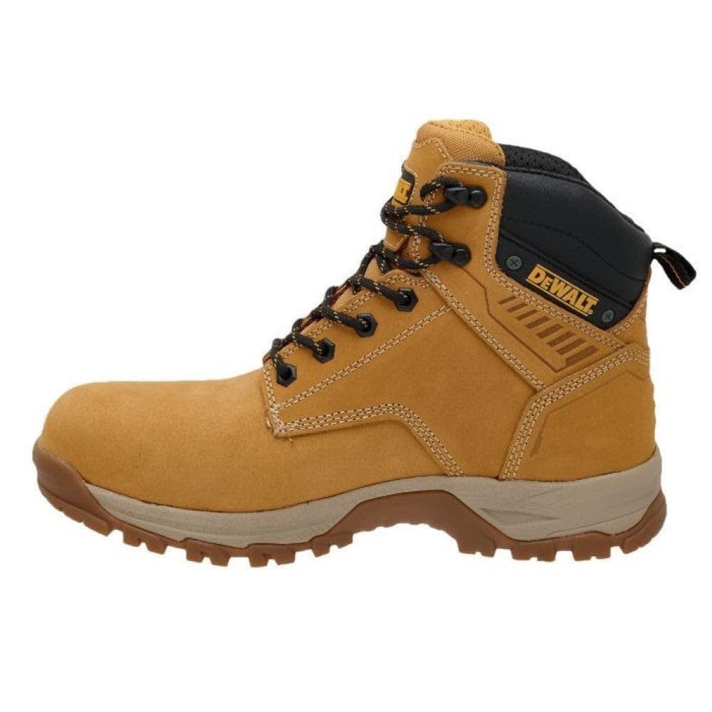 DeWalt Cranson Mens Nubuck Steel Toe Cap Work Safety Ankle Boots (Honey, UK 9)