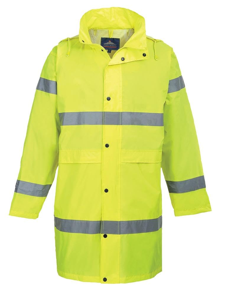 Portwest Hi-Vis Coat 100cm, Size: XXXL, Colour: Orange, H442ORRXXXL