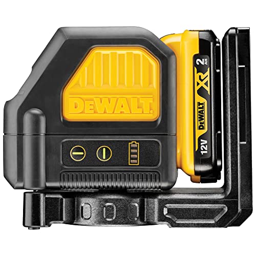 DEWALT 2-Way Self Levelling Cross Line Green Beam Laser with Battery XR 12V 2.0Ah Li-Ion and Charger DCE088D1G