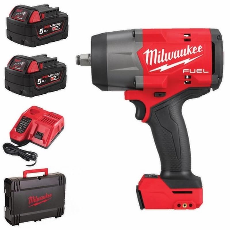 Milwaukee M18FHIW2F12-502X 18v Fuel 1/2" High Torque Impact Wrench with Friction Ring Kit **NEW GEN**