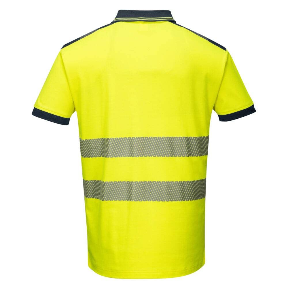 Portwest PW3 Hi-Vis Polo Shirt S/S, Size: M, Colour: Orange/Black, T180OBRM