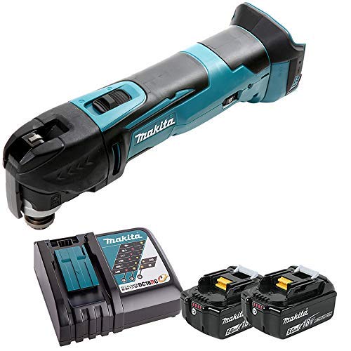 Makita DTM51 18v Multitool Keyless Blade Change with 2 x 6Ah Batteries & Charger