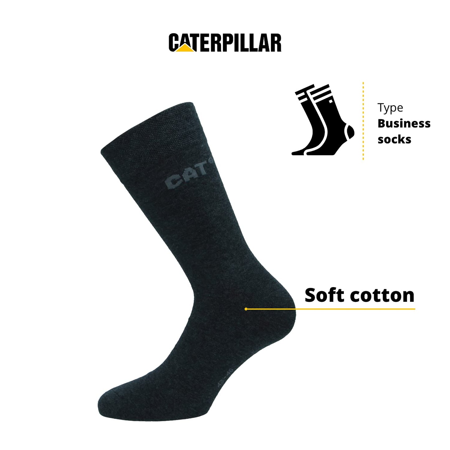 Caterpillar Business Socks 10 Pairs Socks Height Under Knee Cotton