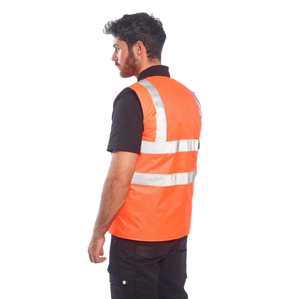 Portwest Hi-Vis Reversible Bodywarmer, Size: M, Colour: Orange, S469ORRM