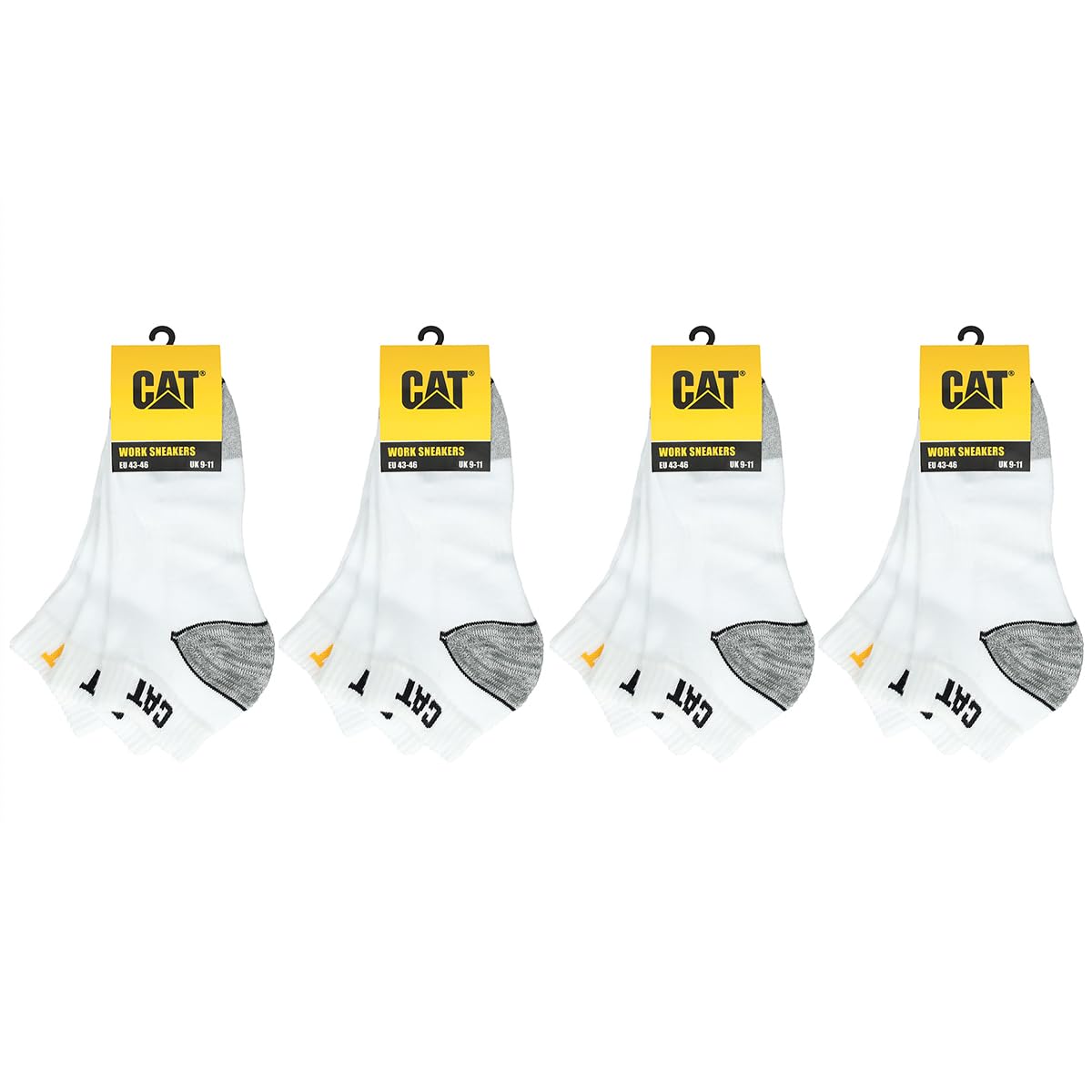 Caterpillar CAT WORK SNEAKERS 12 Pairs of Work Trainers, Work Socks, Socks, Stockings, Choice of Sizes 39-50