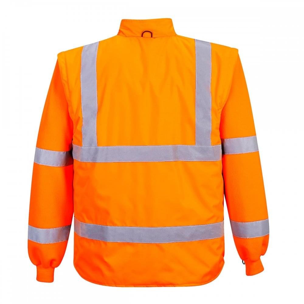 Portwest RT27 Waterproof Hi-Vis Breathable 7-in-1 Traffic Jacket Orange, 3X-Large