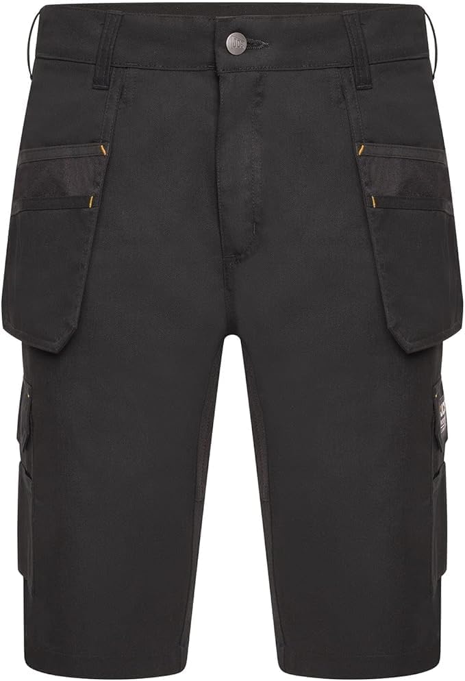 JCB - Trade Hybrid 4-Way Stretch Work Shorts - Mens Shorts Work Trousers - Cargo Shorts Men - Multiple Pockets - Holster Pockets - Black - Size: 38W