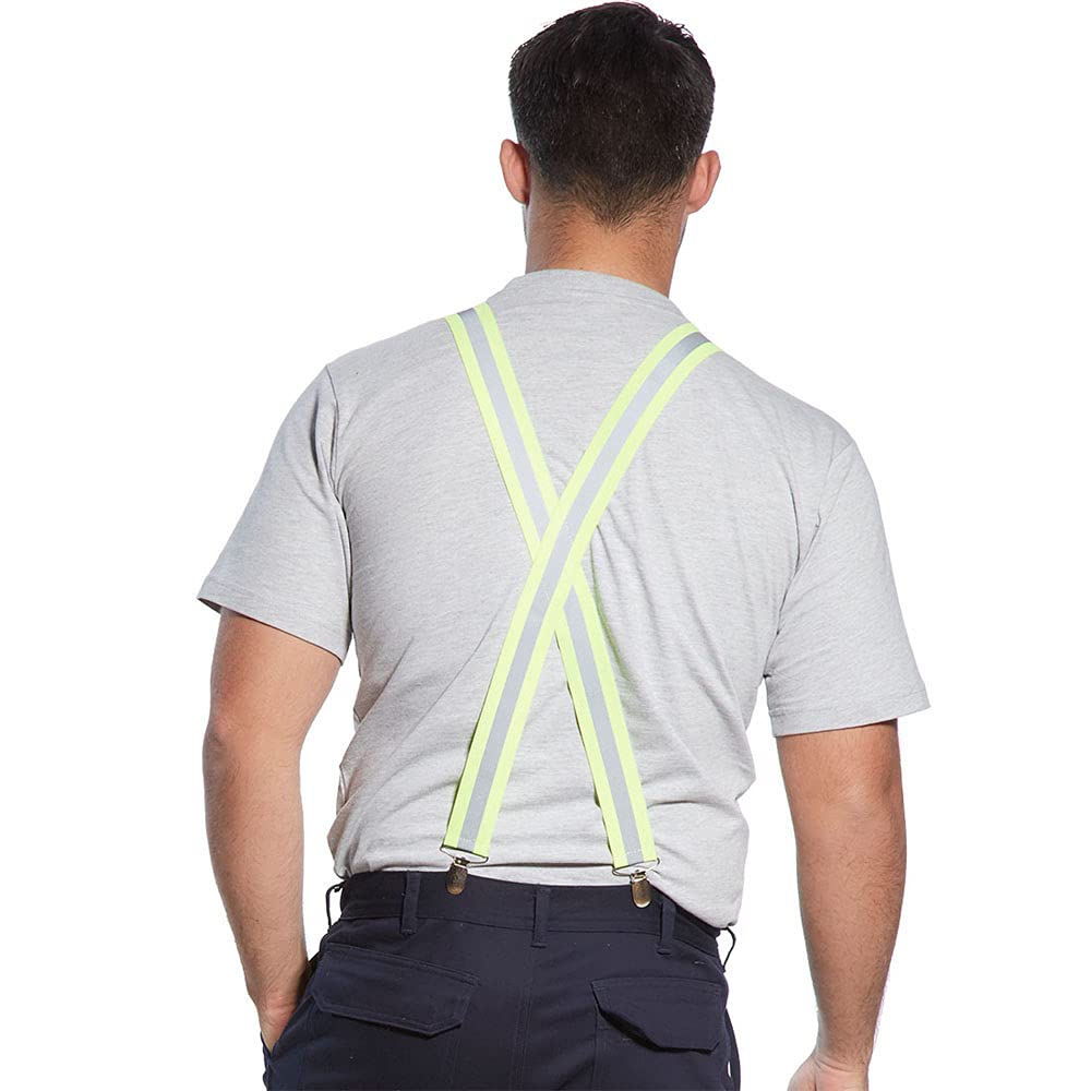 Portwest Hi-Vis Trouser Braces, Size: One Size, Colour: Yellow, HV56YER