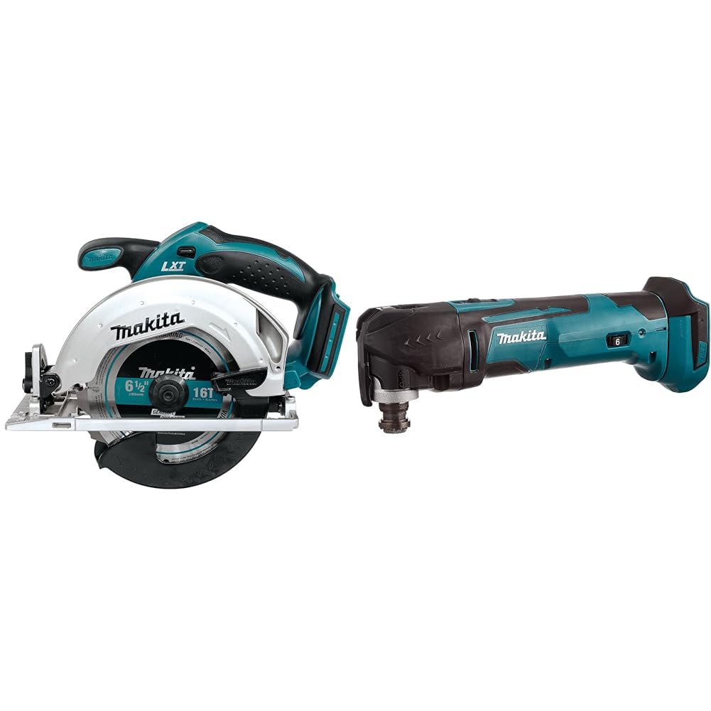 Makita DSS611Z 18V Li-Ion LXT 165mm Circular Saw - Batteries and Charger Not Included & DTM51Z Multi-Tool, 18 V,Blue