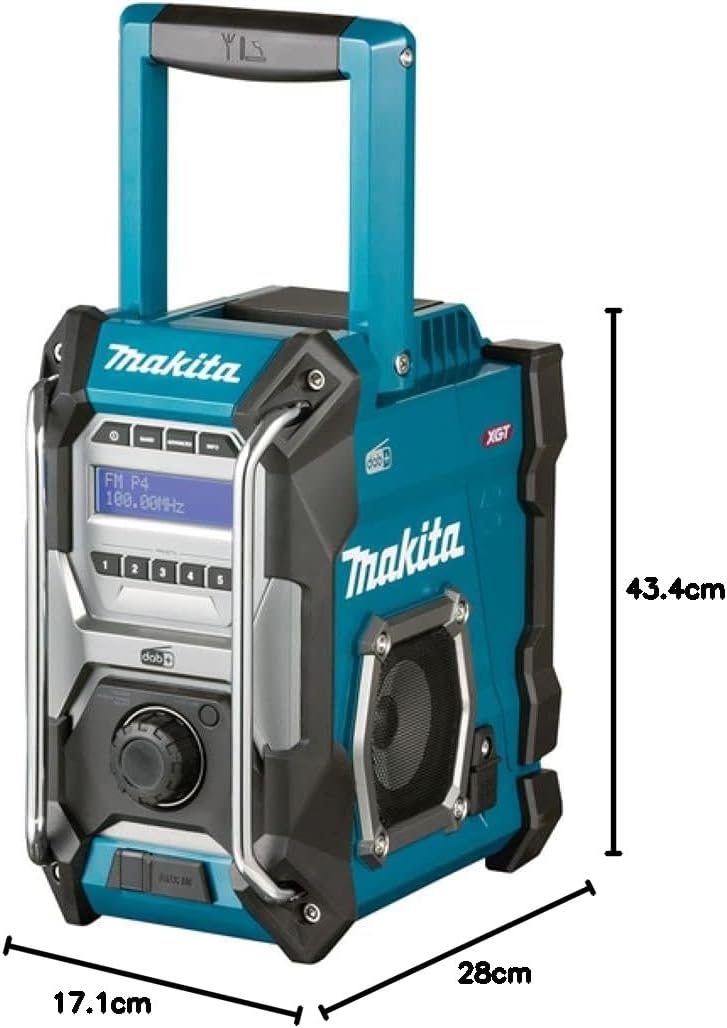 Makita MR003GZ 12V Max / 40V Max Li-ion CXT/LXT/XGT DAB/DAB+ Job Site Radio – Batteries and Charger Not Included