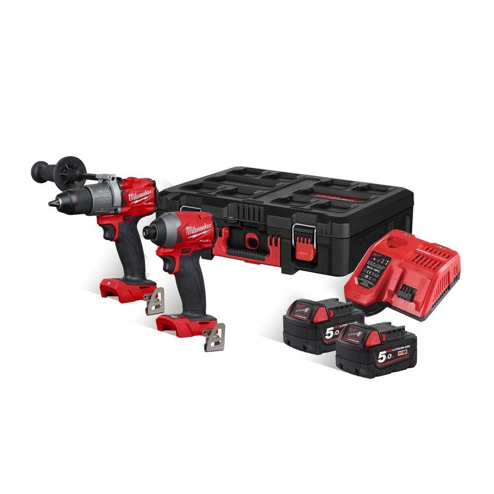 Milwaukee Power Tools M18 FPP2L2-502P Fuel Powerpack Twin Pack 18V 2 x 5.0Ah Li-ion