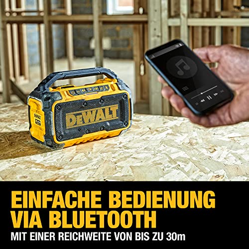 Dewalt DCR011-xj Bluetooth® Speaker 10.8-54V Li-ion Bare Unit, Yellow