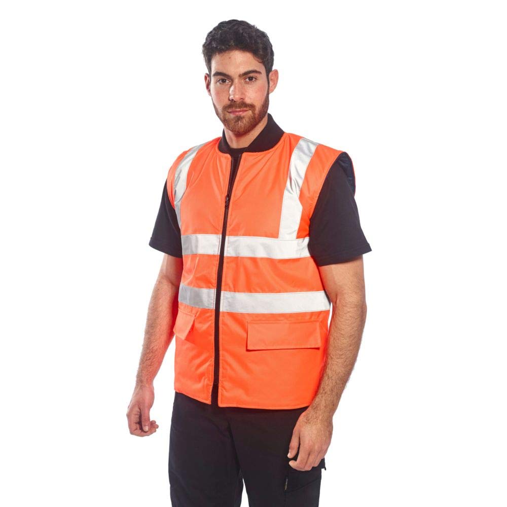 Portwest Hi-Vis Reversible Bodywarmer, Size: M, Colour: Orange, S469ORRM