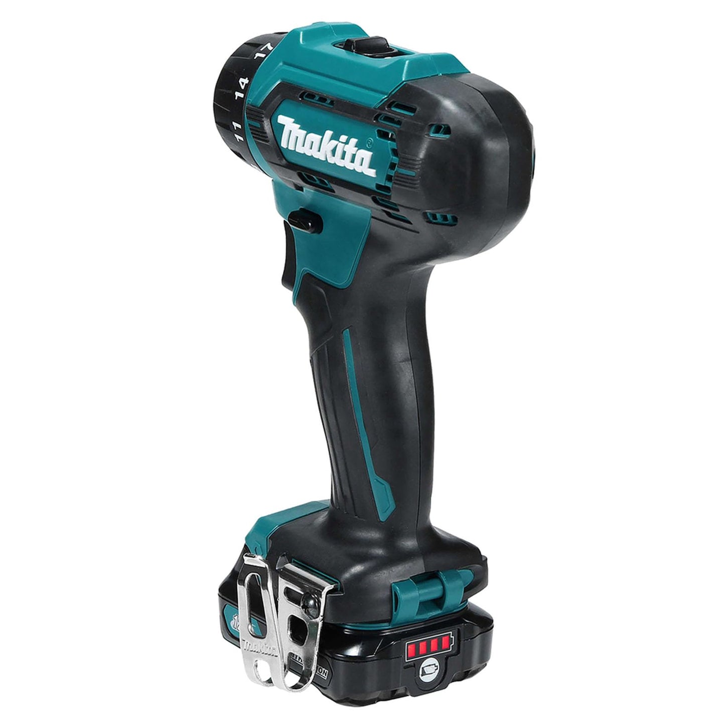 Makita DF033DWAE 12V Max Li-Ion CXT Drill Driver Complete with 2 x 2.0 Ah Li-Ion Batteries and Charger Supplied in A Carry Case