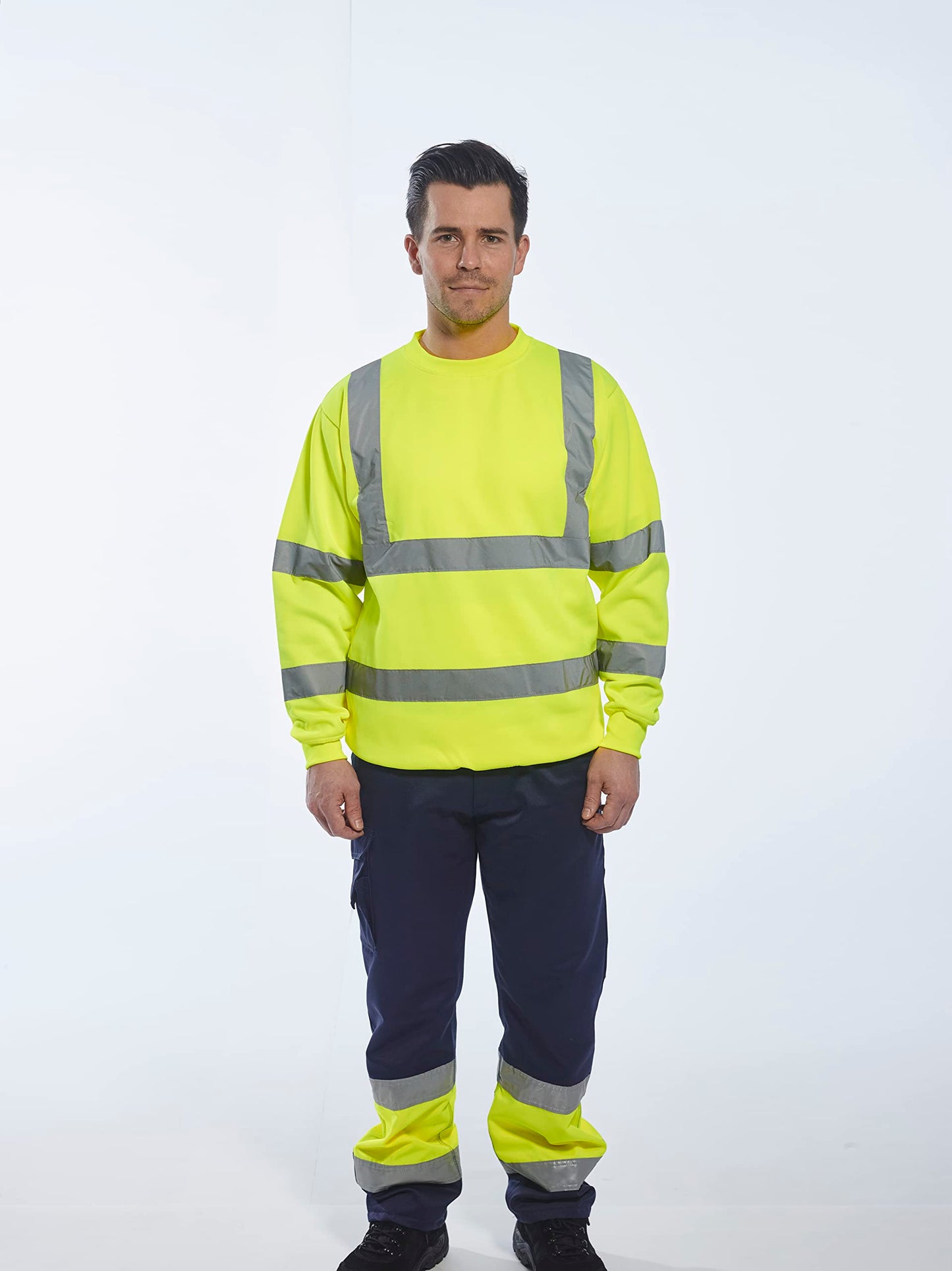 Portwest B303 Comfort Elasticated Hi-Vis Sweatshirt Orange, Medium