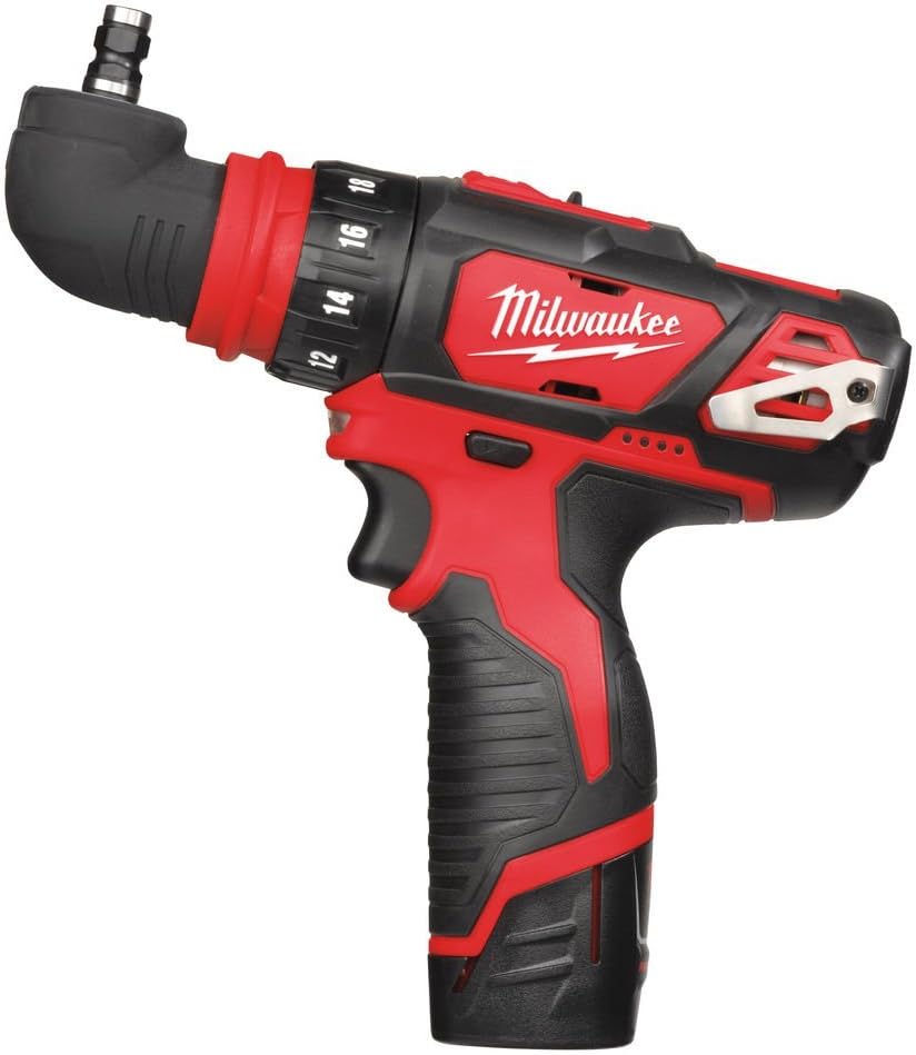 Milwaukee M12BDDXKIT-202C M12 4-in-1 Drill Driver Kit (2 X 2.0ah Li-ion Batteries, Charger, 10mm Chuck & Extra Heads)