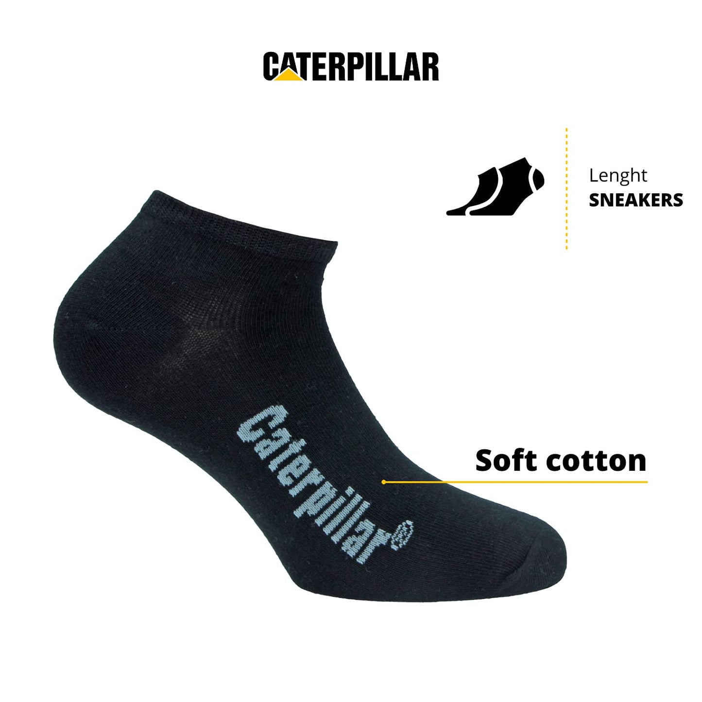 Caterpillar Sneaker 10 Pairs Short socks, ankle height, in combed Cotton