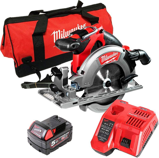 Milwaukee M18CCS55 18V Fuel Circular Saw 165mm with 1 x M18B5, Charger & 24'' Bag