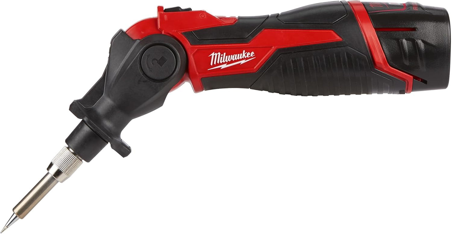 Milwaukee 4933459761 M12 SI-201C Cordless Soldering Iron with 1 x Battery and Charger in Case, Red/Black, 90 W