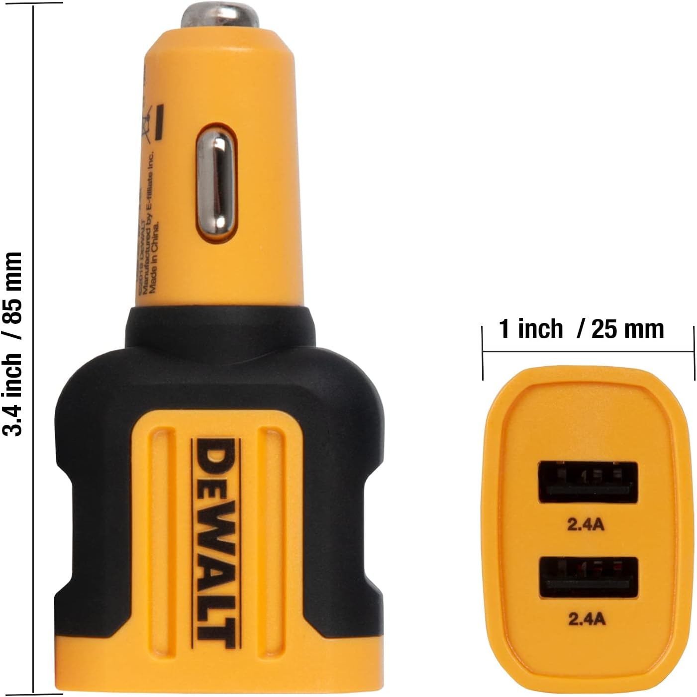 DEWALT 2-Port Mobile USB Charger, 24W