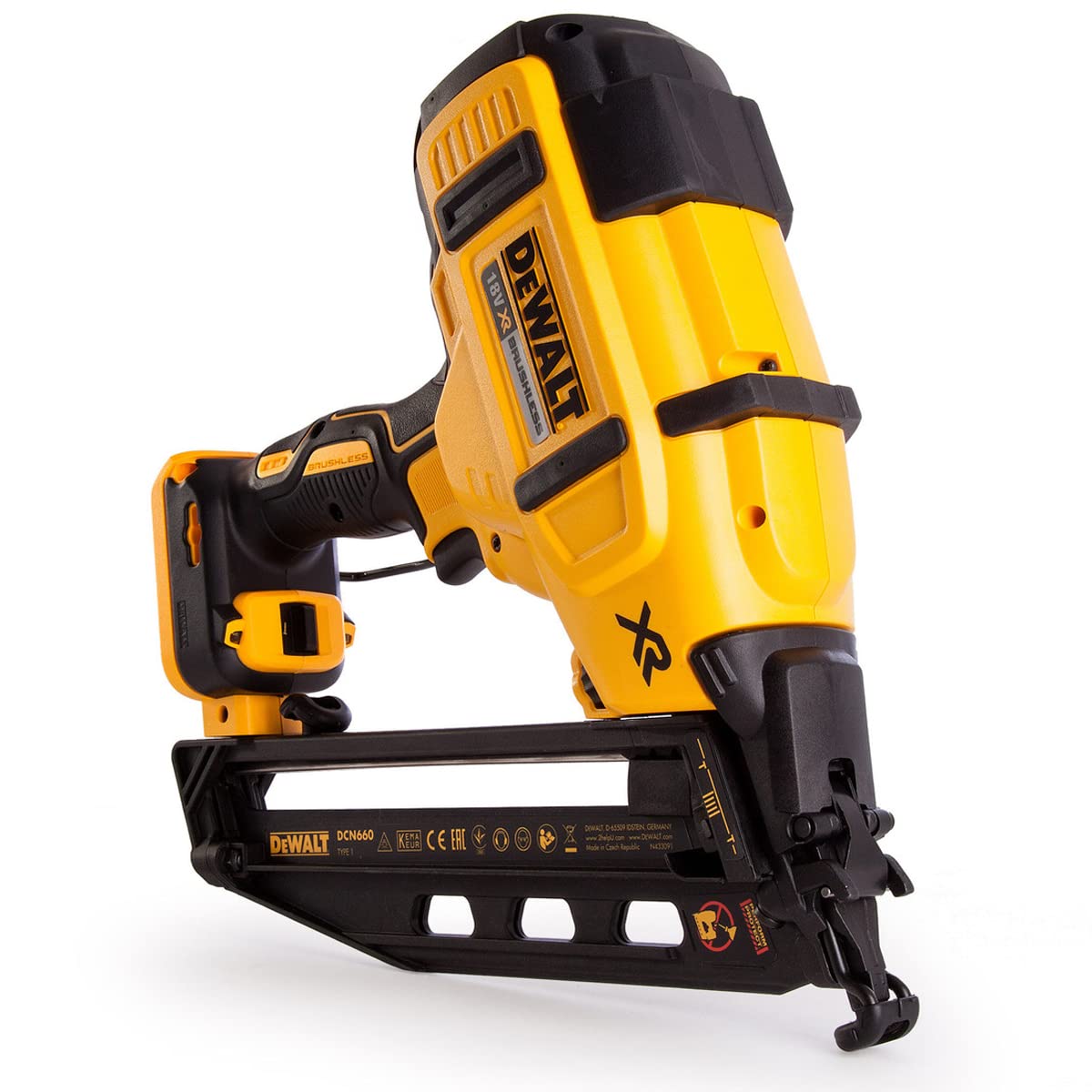 Dewalt DCN660N 18v XR Brushless Fix Nailer with 2 x 4.0Ah DCB182 Batteries