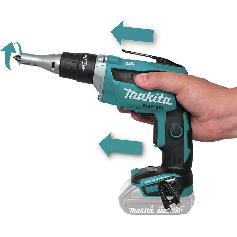 Makita XSF04Z 18V LXT Lithium-Ion Brushless Cordless 2, 500 RPM Drywall Screwdriver, Tool Only